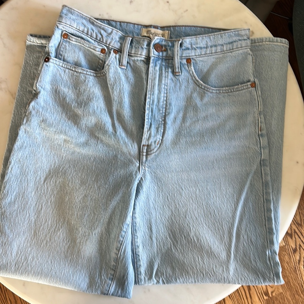 Madewell perfect vintage crop wide leg jean 28